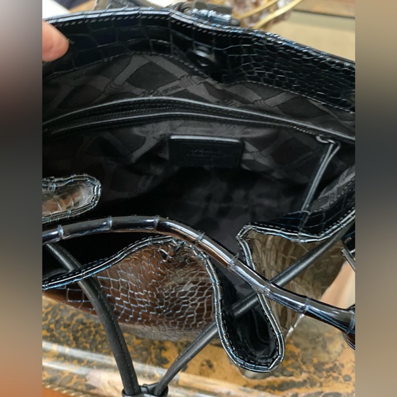 Opening ceremony NWOT✴️Navy Izzy' Croc Embossed Leather Backpack. - Picture 7 of 15